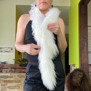 Beautiful wool  boa scarf, 51'' long.